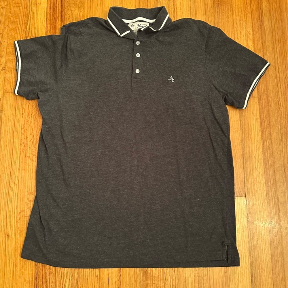 Original Penguin men's short sleeve polo shirt in  gray Size XL (#5)